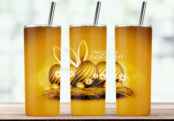 Bunny Happy Easter Day Tumbler Wrap