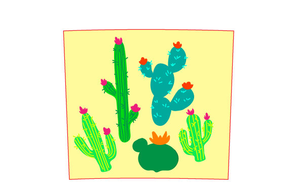 Cactus with Cactus Flowers 20 Oz Tumbler Wrap