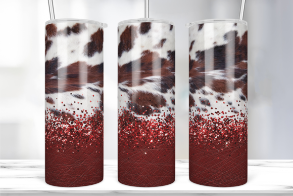 Cow Print Sublimation 20oz Tumbler Wrap