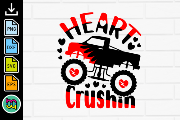 Heart Crusher SVG Monster Truck Valentin