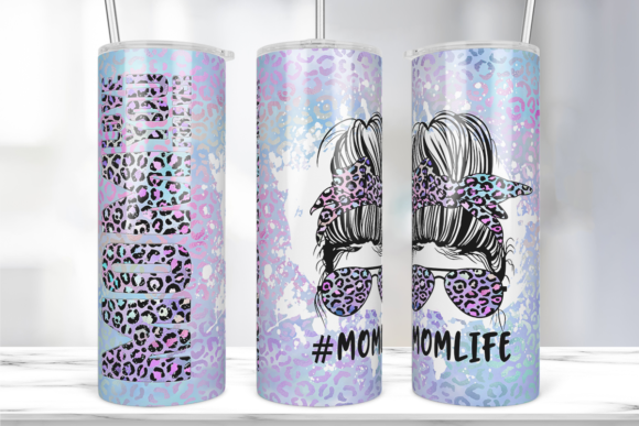 Mom Life Leopard 20oz Tumbler Wrap