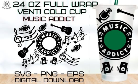 Music Addict Wrap Venti Cold Cup