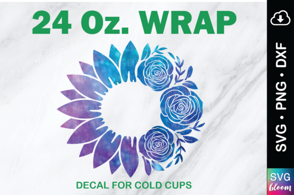 Sunflower Rose Full Wrap Tumbler