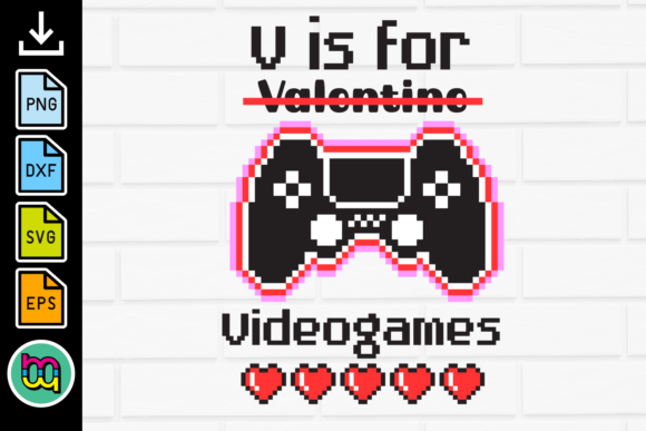 V is for Videogames SVG PNG DIY CRAFTING