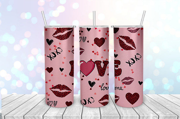 Valentine Tumbler Sublimation Design