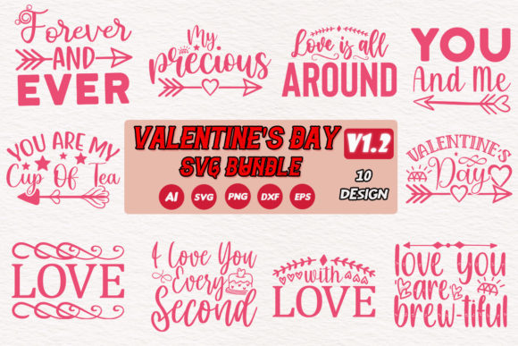 Valentine’s Day SVG Design Bundle V1.2