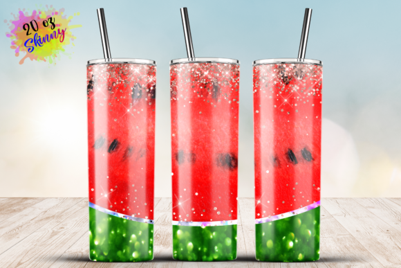 Watermelon Tumbler 20oz Skinny Wrap